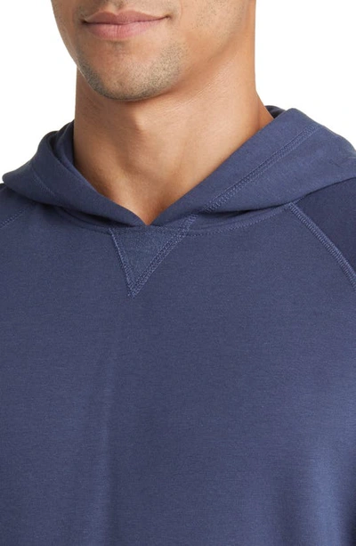 Shop Johnnie-o Amos Pullover Hoodie In Navy