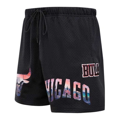 Shop Pro Standard Black Chicago Bulls City Scape Mesh Shorts