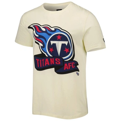 Shop New Era Cream Tennessee Titans Sideline Chrome T-shirt