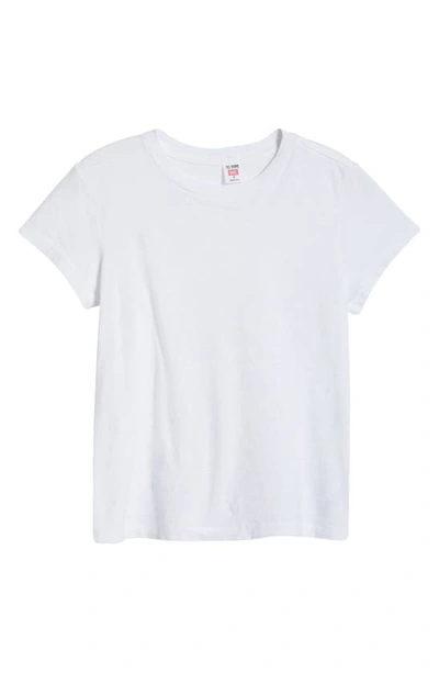 Shop Re/done X Hanes 1960s Slim T-shirt In Optic White
