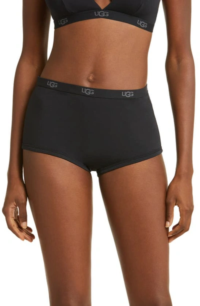 Shop Ugg Desiray Cheeky Boyshorts In Black