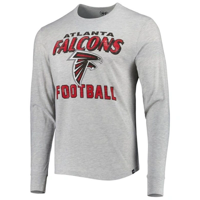 Shop 47 ' Heathered Gray Atlanta Falcons Dozer Franklin Long Sleeve T-shirt
