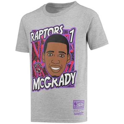 Shop Mitchell & Ness Youth  Tracy Mcgrady Gray Toronto Raptors Hardwood Classics King Of The Court Player  In Heather Gray