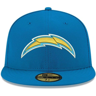 Shop New Era Powder Blue Los Angeles Chargers Team Basic 59fifty Fitted Hat