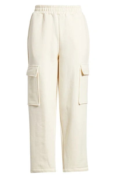 Shop Madewell Brushed Pull-on Cargo Pants In Antique Cream