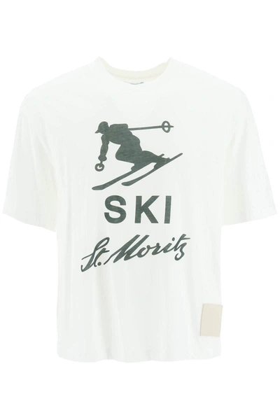 Shop Bally 'ski St. Moritz' Print T-shirt In White