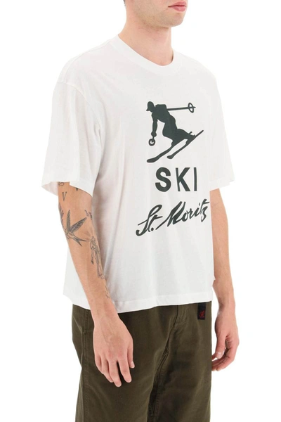 Shop Bally 'ski St. Moritz' Print T-shirt In White