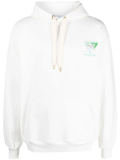 Shop Casablanca Logo Organic Cotton Hoodie In White