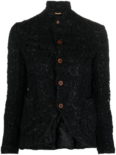 Comme Des Garçons Single-breasted Jacket In Black