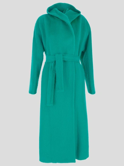 Shop Hevo Coat In Turquoise