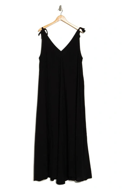 Shop By Design Elise Tie Strap Maxi Dress In Black