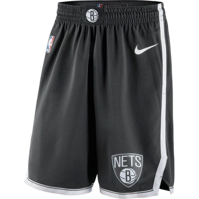 Shop Nike Black 2019/20 Brooklyn Nets Icon Edition Swingman Shorts
