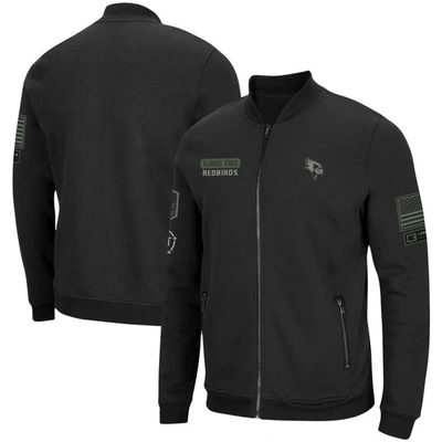 Shop Colosseum Black Illinois State Redbirds Oht Military Appreciation High-speed Bomber Full-zip Jacket