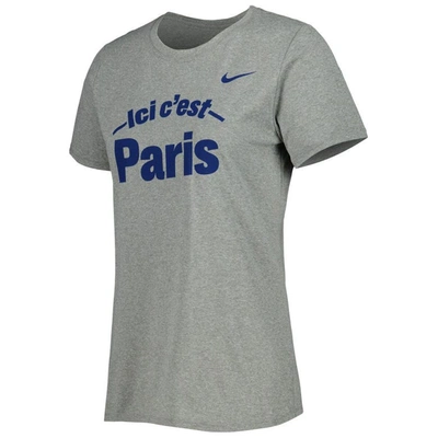 Shop Nike Heather Gray Paris Saint-germain Legend Performance T-shirt