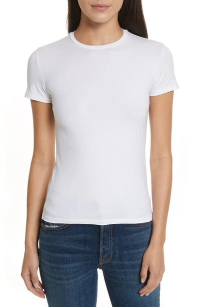 Shop Atm Anthony Thomas Melillo Stretch Pima Cotton Baby Tee In White