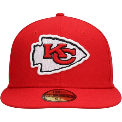 Shop New Era Red Kansas City Chiefs Super Bowl Iv Citrus Pop 59fifty Fitted Hat