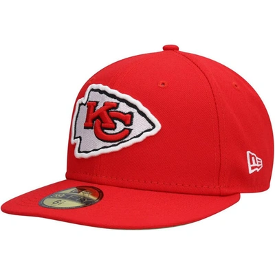 Shop New Era Red Kansas City Chiefs Super Bowl Iv Citrus Pop 59fifty Fitted Hat