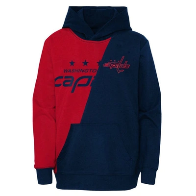 Shop Outerstuff Preschool Red/navy Washington Capitals Unrivaled Pullover Hoodie