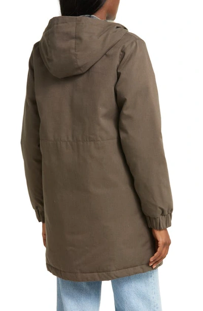 Shop Picture Organic Clothing Dyrby Water Repellent Hooded Jacket In Turkish Coffee