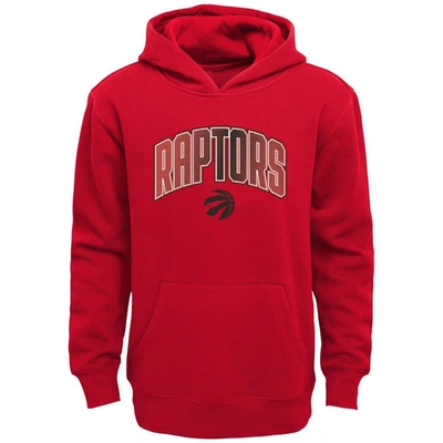Shop Outerstuff Preschool Red/heather Gray Toronto Raptors Double Up Pullover Hoodie & Pants Set