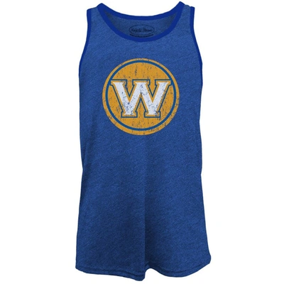 Shop Majestic Threads Draymond Green Royal Golden State Warriors Name & Number Tri-blend Tank Top