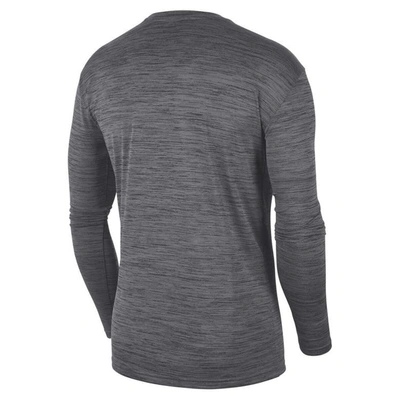 Shop Jordan Brand Charcoal Ucla Bruins Sideline Game Day Velocity Performance Long Sleeve T-shirt