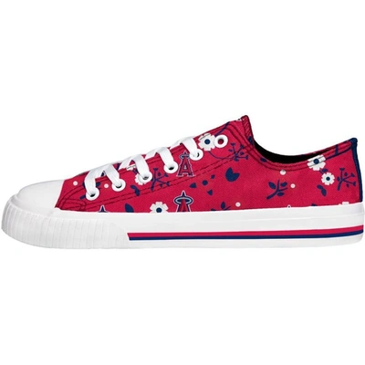 Shop Foco Red Los Angeles Angels Flower Canvas Allover Shoes