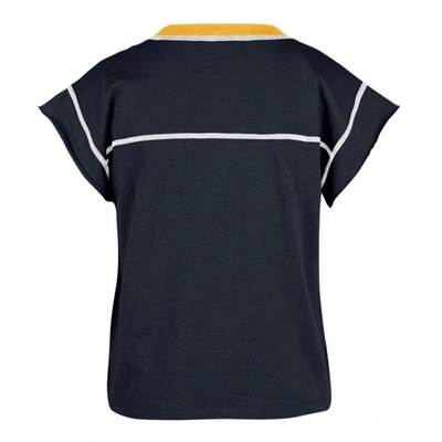 Shop 47 ' Navy Michigan Wolverines Sound Up Maya Cutoff T-shirt