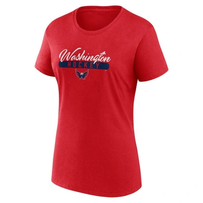 Shop Fanatics Branded Red/navy Washington Capitals Two-pack Fan T-shirt Set