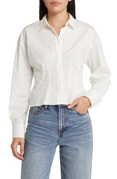 Shop Rails Anabelle Long Sleeve Button-up Top In White