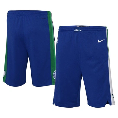 Shop Jordan Brand Youth  Blue Dallas Mavericks 2022/23 City Edition Swingman Shorts