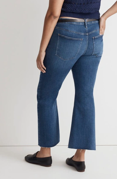 Shop Madewell Kick Out Raw Hem Crop Jeans In Brinton Wash