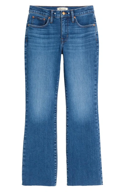 Shop Madewell Kick Out Raw Hem Crop Jeans In Brinton Wash