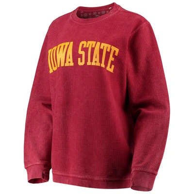 Shop Pressbox Cardinal Iowa State Cyclones Comfy Cord Vintage Wash Basic Arch Pullover Sweatshirt