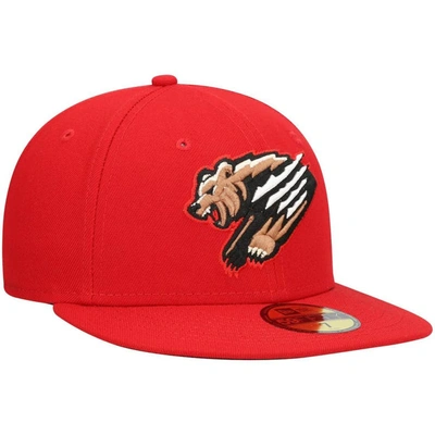 Shop New Era Red Fresno Grizzlies Home Authentic Collection 59fifty Fitted Hat