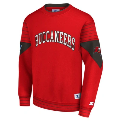 Shop Starter Red Tampa Bay Buccaneers Face-off Pullover Sweatshirt
