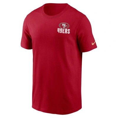 Shop Nike Scarlet San Francisco 49ers Blitz Essential T-shirt