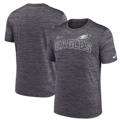 Shop Nike Black Philadelphia Eagles Velocity Arch Performance T-shirt