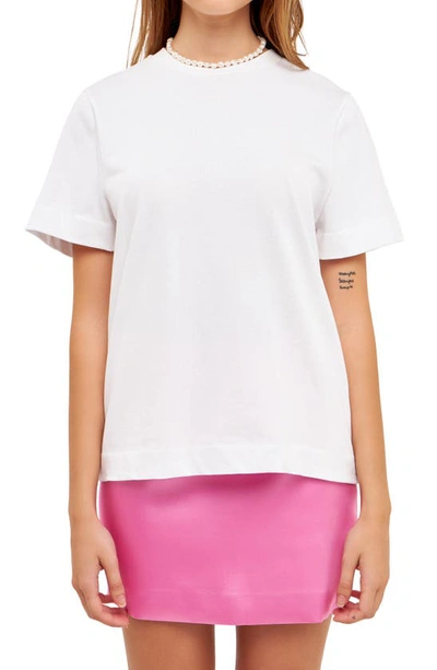 Grey Lab Crewneck T-shirt In White