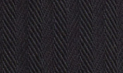Shop Wax London Santo Herringbone Organic Cotton Cargo Pants In Black