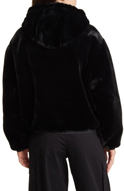 Shop Moose Knuckles Eaton Bunny Quilted Faux Fur Reversible Jacket In Black