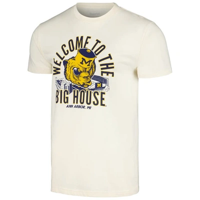 Shop Homefield Cream Michigan Wolverines "welcome To The Big House" T-shirt