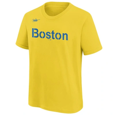 Shop Nike Youth  David Ortiz Gold Boston Red Sox Name & Number T-shirt