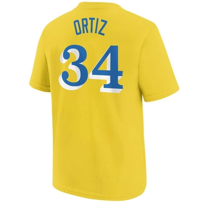 Shop Nike Youth  David Ortiz Gold Boston Red Sox Name & Number T-shirt