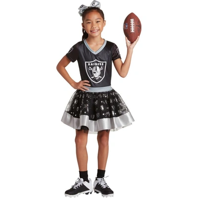 Shop Jerry Leigh Girls Youth Black Las Vegas Raiders Tutu Tailgate Game Day V-neck Costume