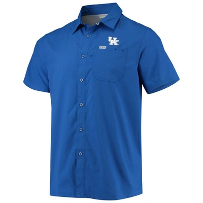 Shop Columbia Pfg Royal Kentucky Wildcats Slack Tide Camp Button-up Shirt