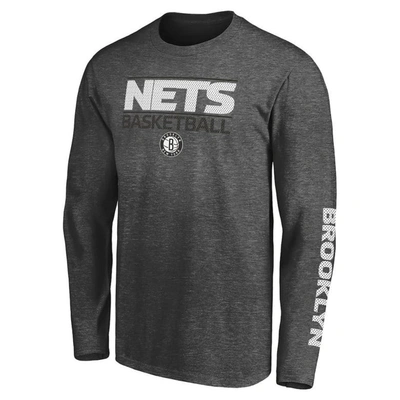 Shop Fanatics Branded Black/heathered Charcoal Brooklyn Nets T-shirt Combo Set