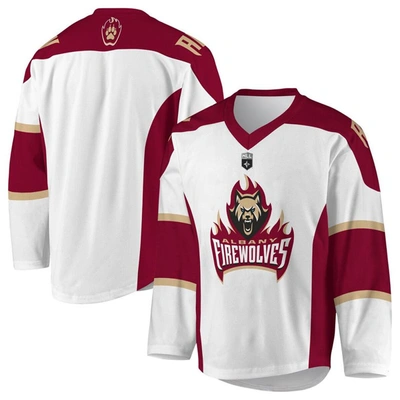 Shop Adpro Sports Youth White Albany Firewolves Sublimated Replica Jersey
