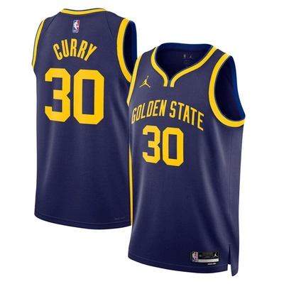 Shop Jordan Brand Unisex  Stephen Curry Navy Golden State Warriors Swingman Jersey