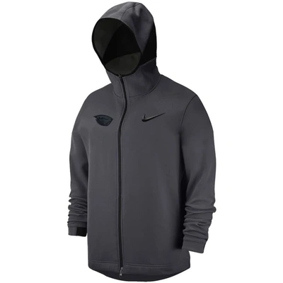 Shop Nike Anthracite Oregon State Beavers Tonal Showtime Full-zip Hoodie Jacket